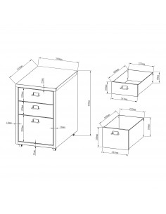 skuffesektion skuffer kontor kontorindretning kontormøbler kommode 2