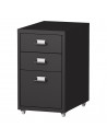Koka skuffesektion i metal H48 x B28 x D41 cm - Sort