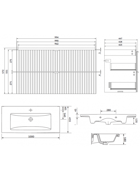 komplet badmiljø væg underskab med vask håndvask badeværelse hvid