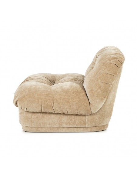 lænestol moderne nordisk design skandinavisk retro gammeldags stof beige