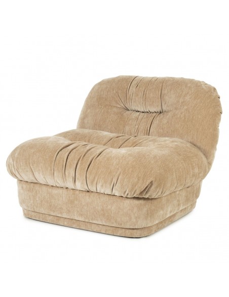 lænestol moderne nordisk design skandinavisk retro gammeldags stof beige