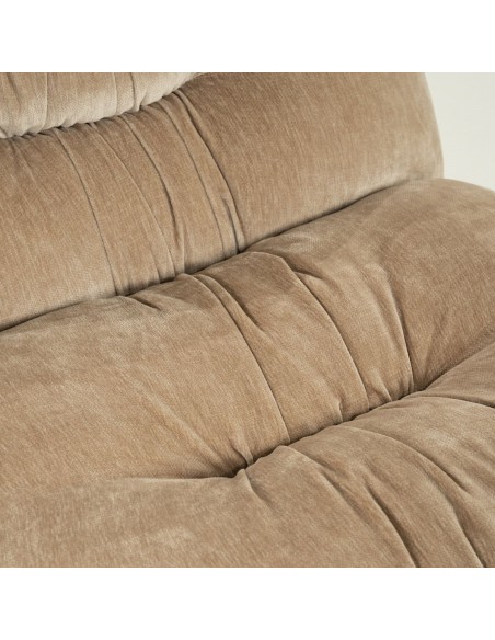 lænestol moderne nordisk design skandinavisk retro gammeldags stof beige