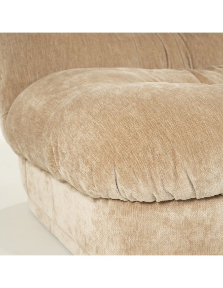 lænestol moderne nordisk design skandinavisk retro gammeldags stof beige