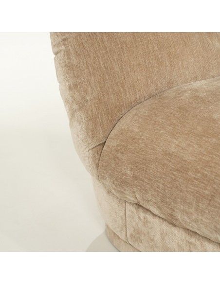 lænestol moderne nordisk design skandinavisk retro gammeldags stof beige