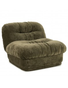 lænestol moderne nordisk design skandinavisk retro gammeldags stof grøn