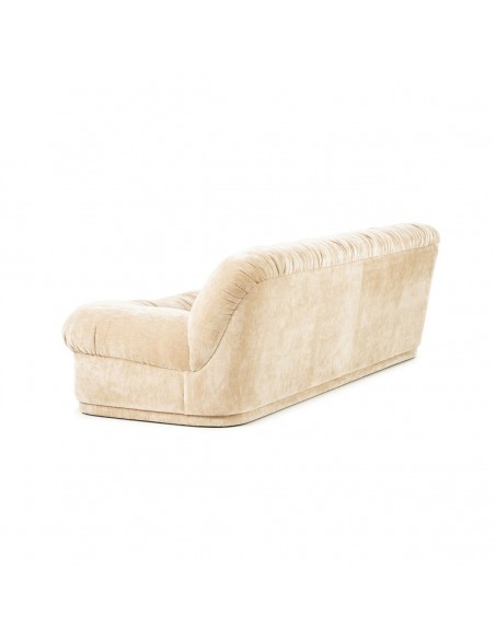 sofa 3 personer moderne nordisk design skandinavisk retro gammeldags stof beige