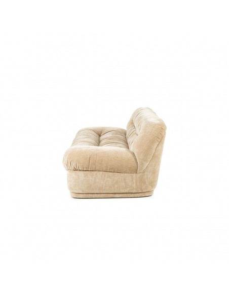 sofa 3 personer moderne nordisk design skandinavisk retro gammeldags stof beige