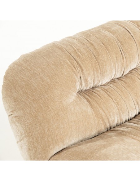 sofa 3 personer moderne nordisk design skandinavisk retro gammeldags stof beige