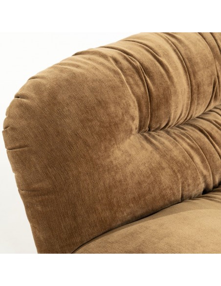 sofa 3 personer moderne nordisk design skandinavisk retro gammeldags stof brun