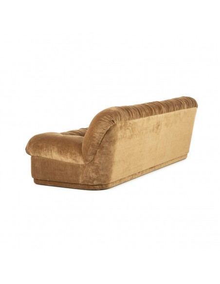 sofa 3 personer moderne nordisk design skandinavisk retro gammeldags stof brun