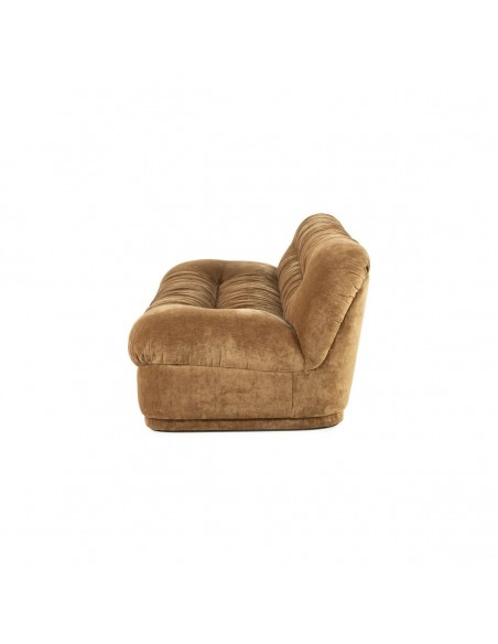 sofa 3 personer moderne nordisk design skandinavisk retro gammeldags stof brun