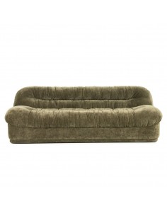 sofa 3 personer moderne nordisk design skandinavisk retro gammeldags stof grøn 2