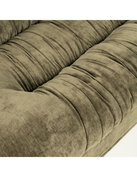 sofa 3 personer moderne nordisk design skandinavisk retro gammeldags stof grøn