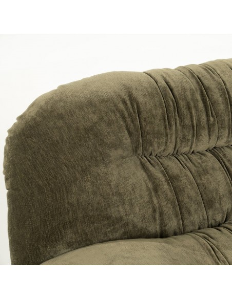 sofa 3 personer moderne nordisk design skandinavisk retro gammeldags stof grøn