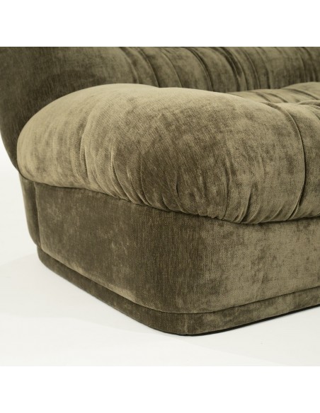 sofa 3 personer moderne nordisk design skandinavisk retro gammeldags stof grøn