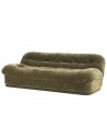 NOOK 3-personers sofa i polyester B218 cm - Grøn