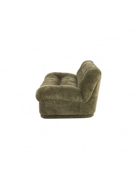 sofa 3 personer moderne nordisk design skandinavisk retro gammeldags stof grøn