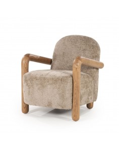 lænestol moderne nordisk design skandinavisk retro gammeldags stof træ