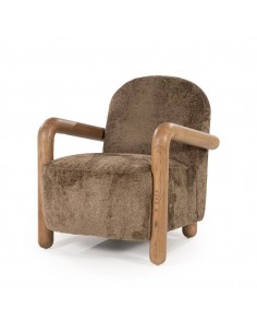 lænestol moderne nordisk design skandinavisk retro gammeldags stof træ