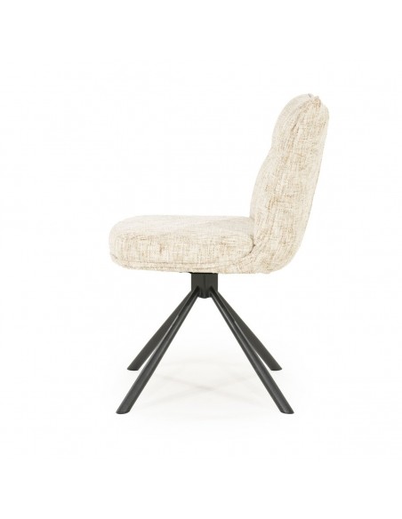 spisebordsstol drejefod drejefunktion drej moderne stof beige