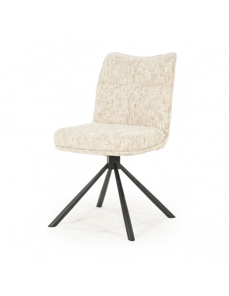 spisebordsstol drejefod drejefunktion drej moderne stof beige