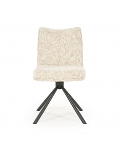 spisebordsstol drejefod drejefunktion drej moderne stof beige 2