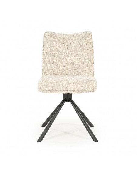 spisebordsstol drejefod drejefunktion drej moderne stof beige
