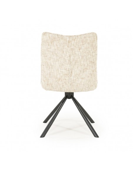 spisebordsstol drejefod drejefunktion drej moderne stof beige