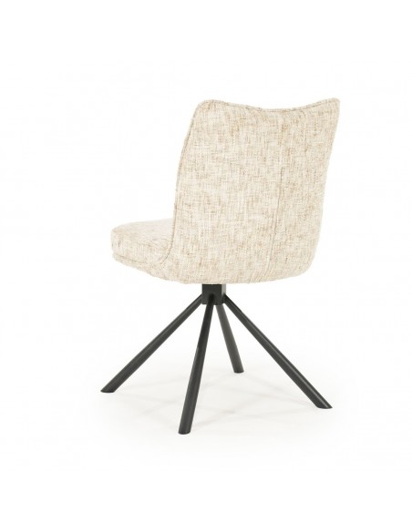 spisebordsstol drejefod drejefunktion drej moderne stof beige