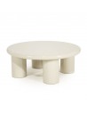 BLOOP Rundt sofabord i mdf H30 x Ø80 cm - Beige højglans