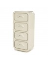GUBBY Kommode i mdf H108 cm - Beige højglans