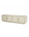 GUBBY Tvbord i mdf B176 cm - Beige højglans