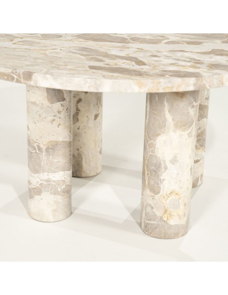 rundt sofabord moderne design marmor