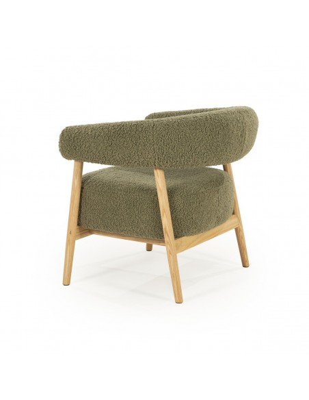 lænestol moderne nordisk design skandinavisk retro gammeldags stof træ
