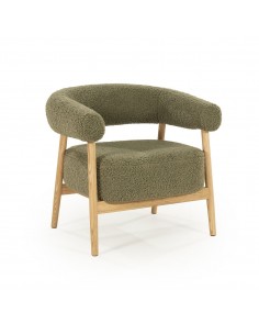 lænestol moderne nordisk design skandinavisk retro gammeldags stof træ 2