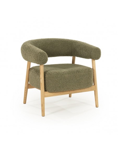 lænestol moderne nordisk design skandinavisk retro gammeldags stof træ