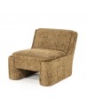 OMLA Loungestol i bouclé polyester H73 cm - Sennep
