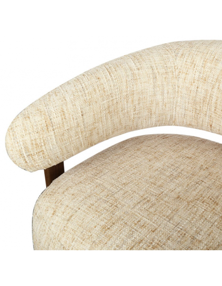 lænestol loungestol stof beige moderne design træ