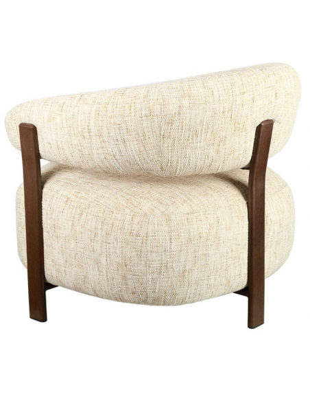 lænestol loungestol stof beige moderne design træ