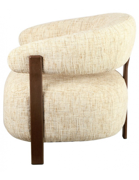 lænestol loungestol stof beige moderne design træ