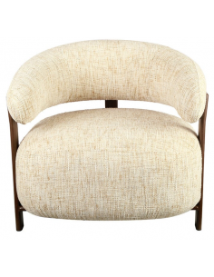 lænestol loungestol stof beige moderne design træ 2