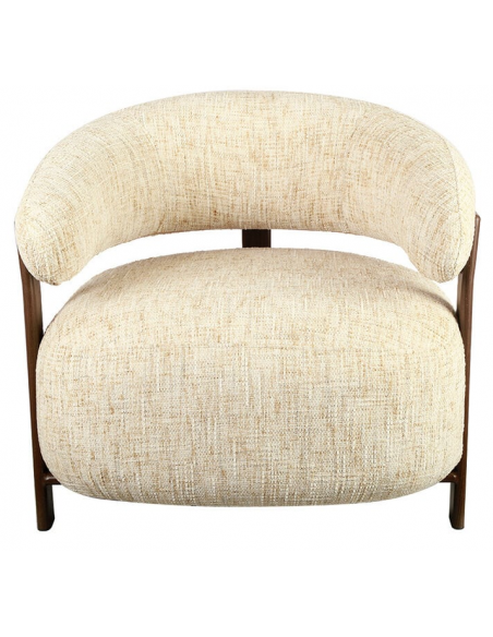 lænestol loungestol stof beige moderne design træ
