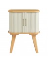 TYSVA Sengebord i bambus og MDF H58,5 x B45 x D45 cm - Natur/Creme
