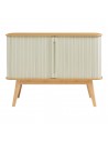 TYSVA Sideboard i bambus og MDF H80 x B110 x D40 cm - Natur/Creme