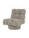 FENNA Lænestol i polyester H84 cm - Meleret taupe