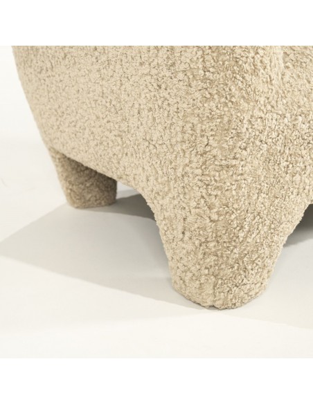 lænestol loungestol teddy plys moderne nordisk design skandinavisk retro stof