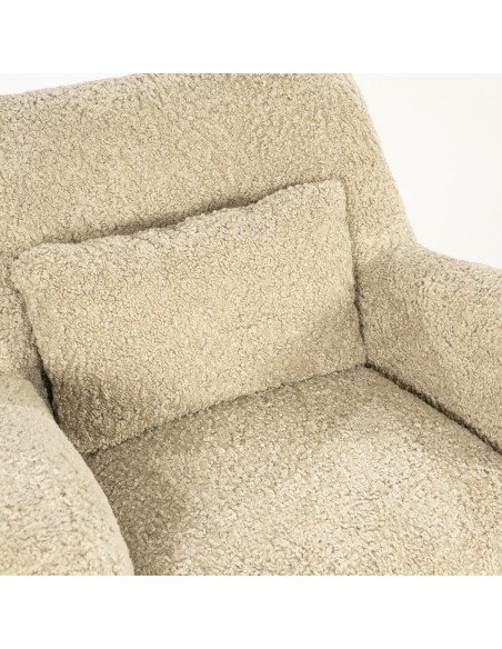 lænestol loungestol teddy plys moderne nordisk design skandinavisk retro stof