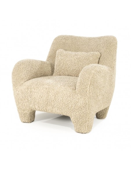 lænestol loungestol teddy plys moderne nordisk design skandinavisk retro stof