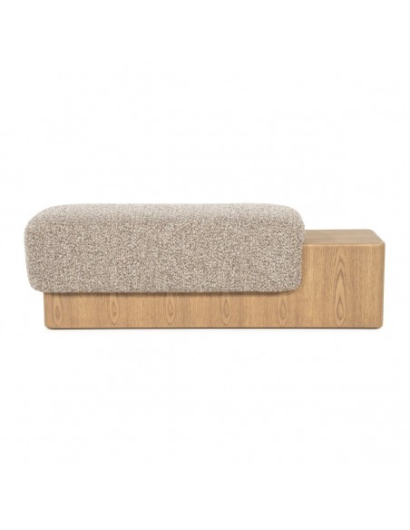 bænk entre garderobe soveværelse stof moderne eg træ egetræ design