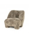 SAMSON Lænestol i polyester plys H74 cm - Taupe